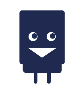 Personnage bleu foncé en forme de chargeur