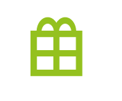 image vectorielle en forme de cadeau vert