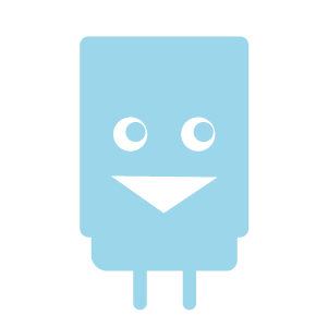 personnage bleu clair