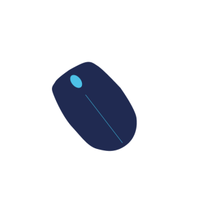 une souris d'ordinateur bleu foncé et bleu clair